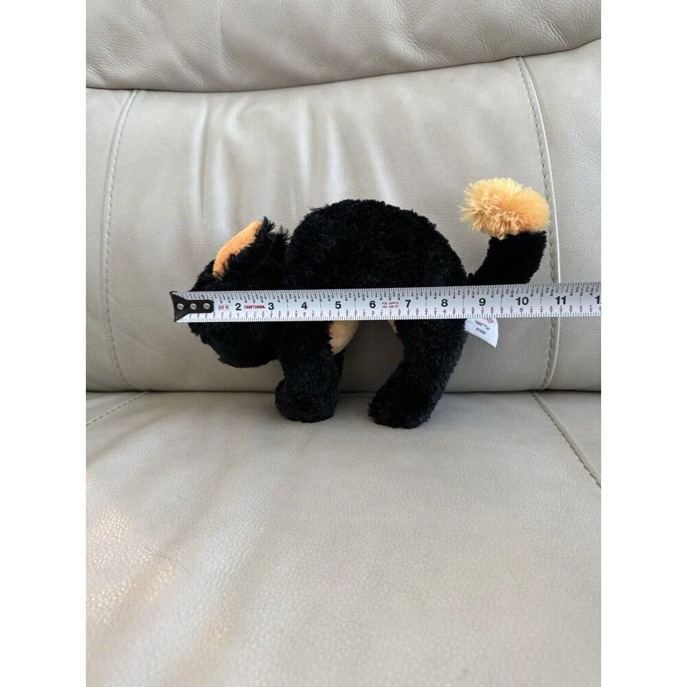 Gund Halloween Tabbie Cat Black Arched HTF Limited Plush 11x7 EUC